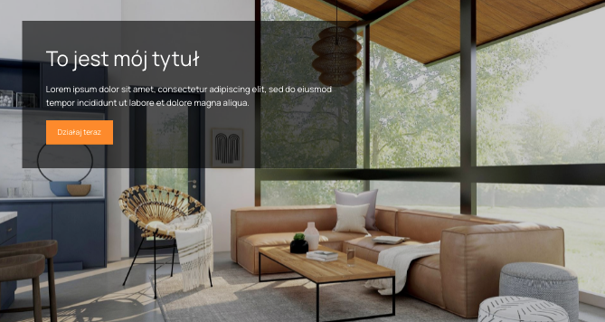 Nagłówek na stronie na górze, z lewej strony.